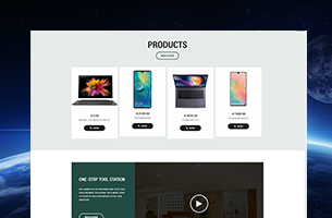 纯英文外贸机械电子产品等行业带购物车