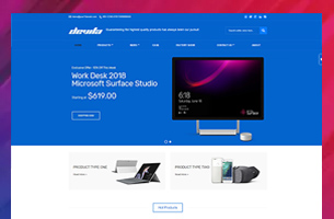 单语英文外贸数码行业自适应模板